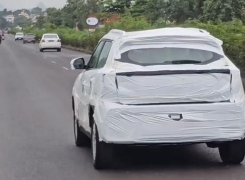 Mahindra XUV300 facelift spied with BE.05-inspired design