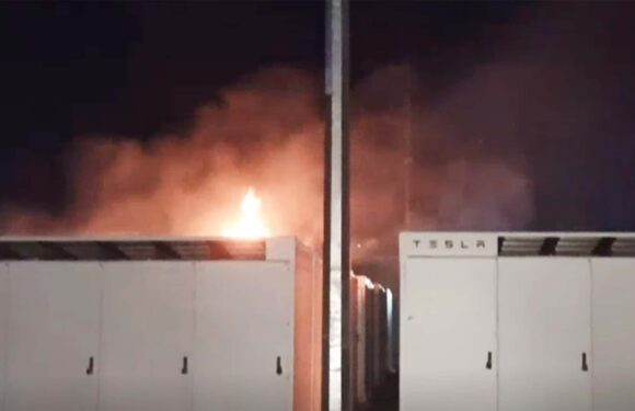 Tesla Megapack Catches Fire In Australia, Continues To Burn Under Supervision