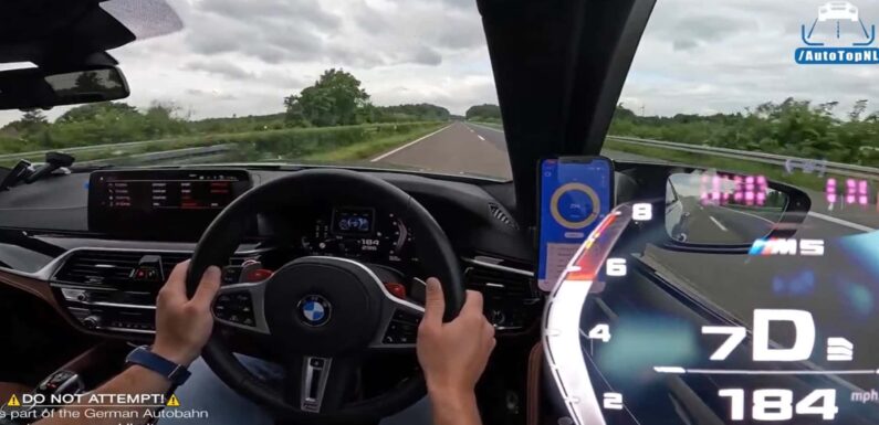 Watch BMW M5 Competition Race Down The Autobahn Like A Private Jet
