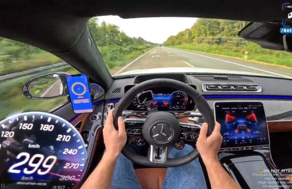 Watch Hybrid Mercedes-AMG S63 Hit 186 MPH In Autobahn Blast