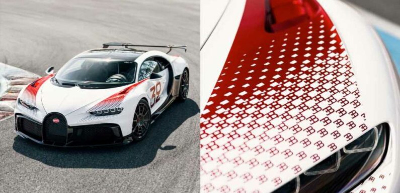 The Stripes On This Chiron Are Made Up Of Tiny Bugatti Logos