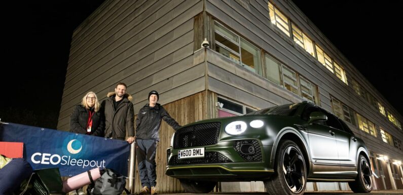 A tiny taste of homelessness: from a Bentley Bentayga to a sleeping bag